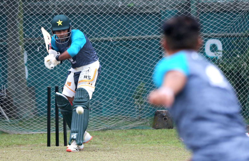 মিরপুরে অনুশীলনে ব্যাস্ত পাকিস্তান ক্রিকেট দল।